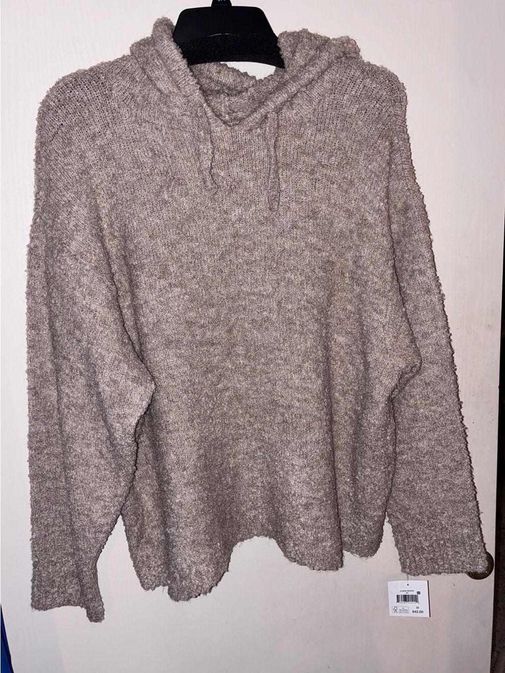 Falls Creek Plush Sherpa Hoodie in Taupe